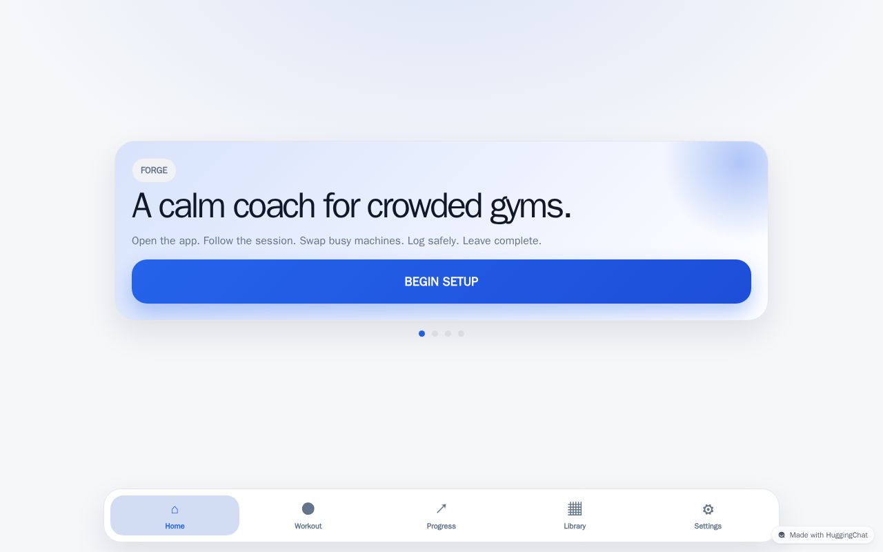 Preview of Forge — Personal Gym Coach