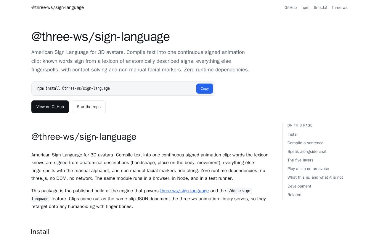 Preview of Sign Language