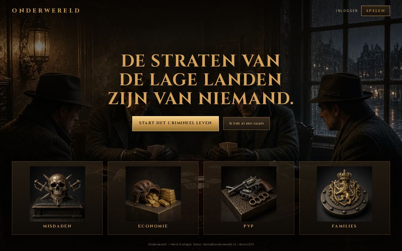 Preview of Onderwereld - Dutch mafia text MMORPG