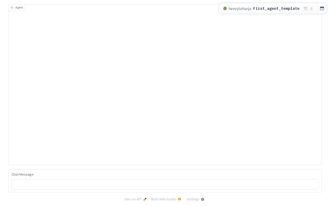 Preview of First Agent Template