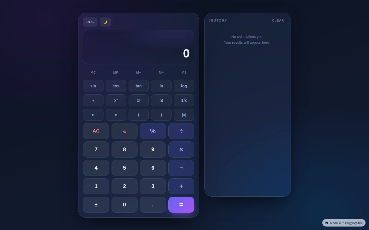 Preview of Modern Calculator