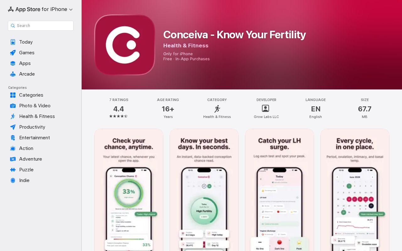 Preview of Conceiva - Know Your Fertility