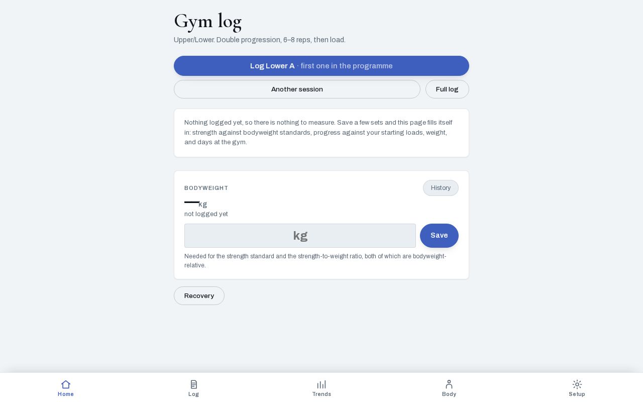 Preview of Gym Log