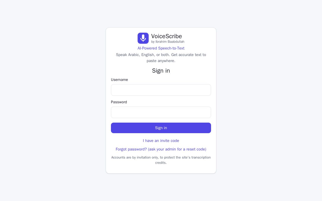 Preview of VoiceScribe