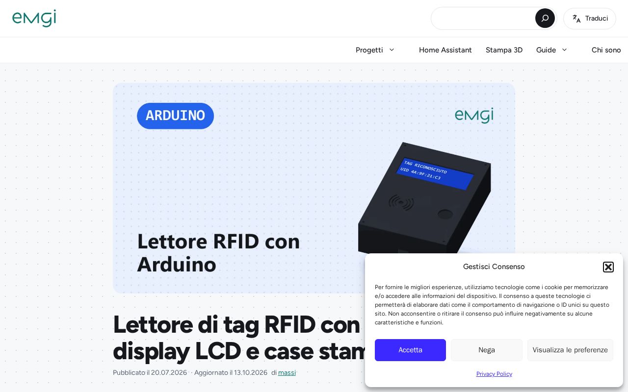 Preview of Lettore Rfid Arduino Lcd Case 3d