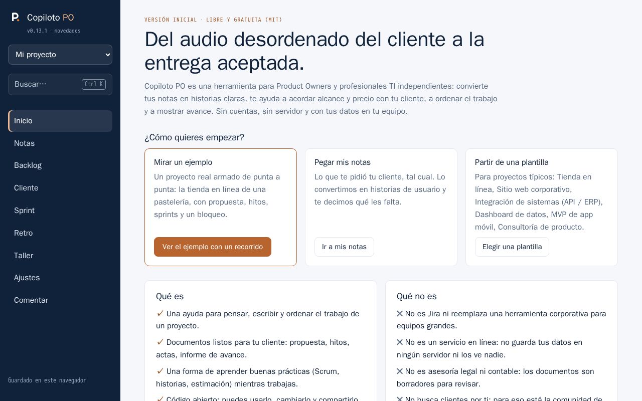Preview of Productowner Copiloto