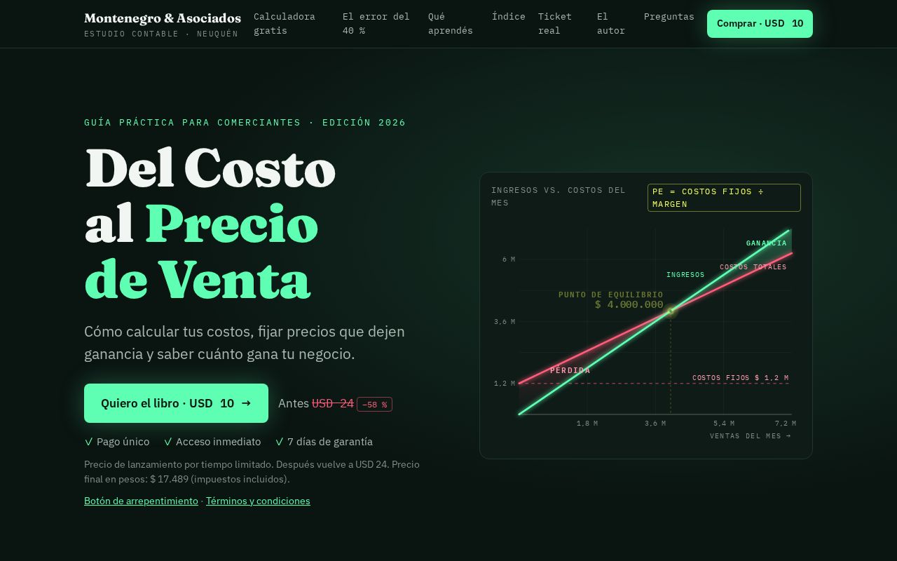 Preview of Del Costo Al Precio De Venta