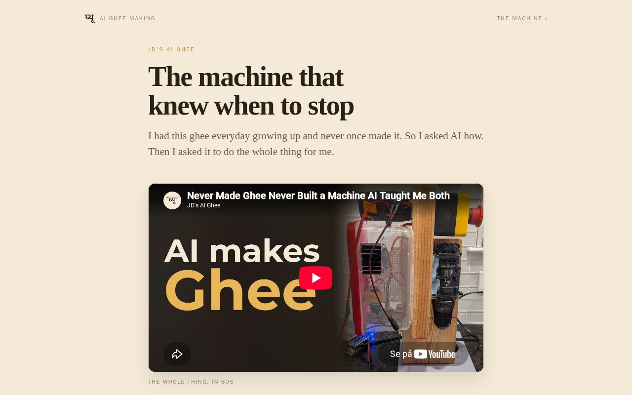 Preview of Use of Agentic AI to make traditional Ghee