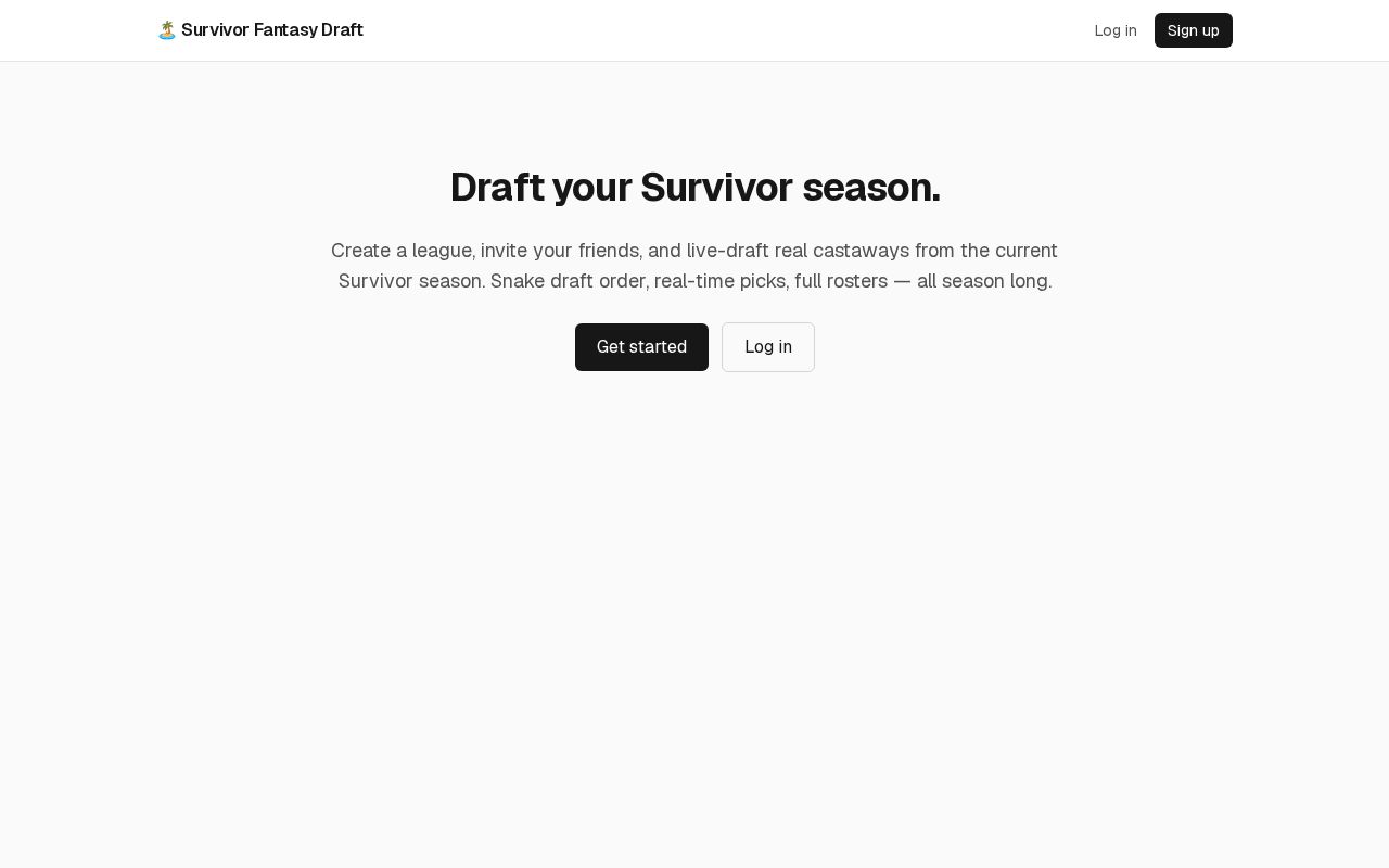Preview of Survivor Fantast Draft