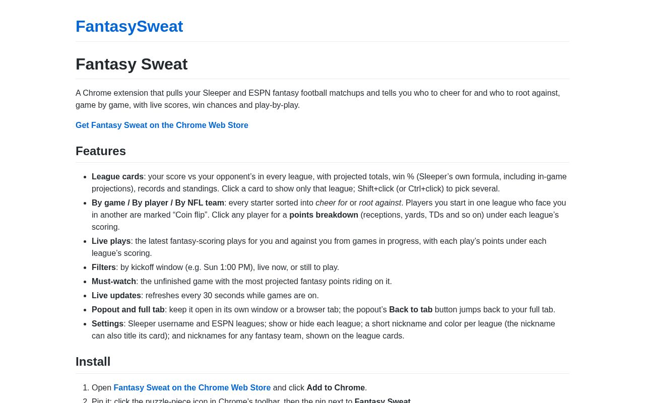 Preview of FantasySweat