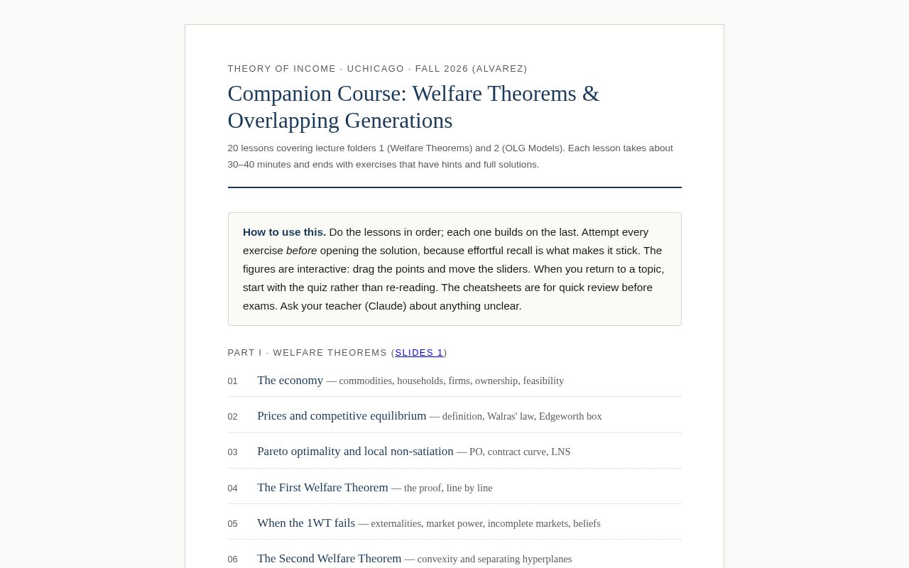 Preview of Theory Of Income Companion