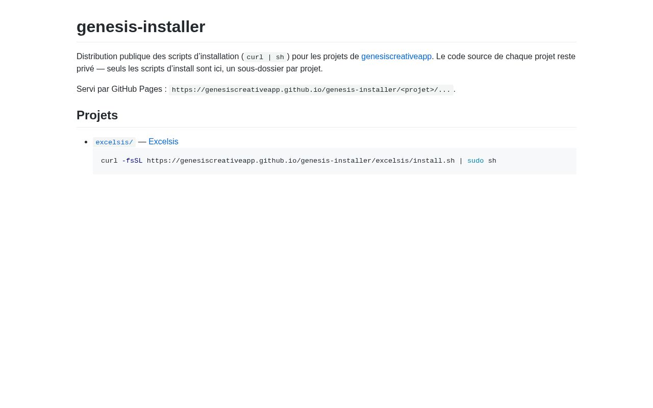 Preview of Genesis Installer