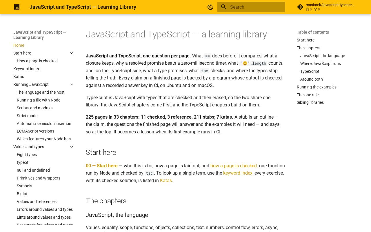 Preview of Javascript Typescript Learning Library