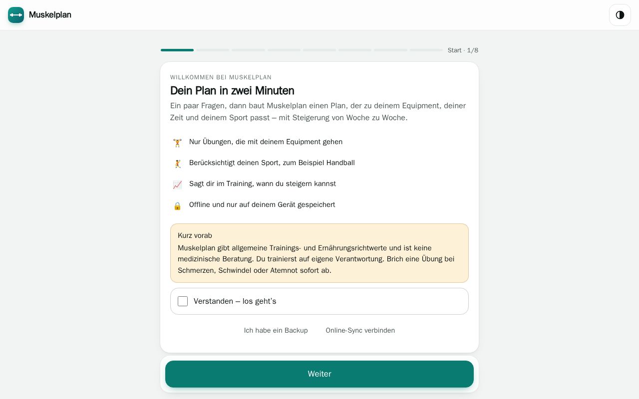 Preview of Muskelplan