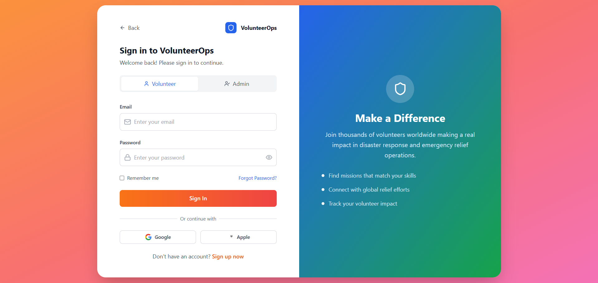 Preview of VolunteerOps
