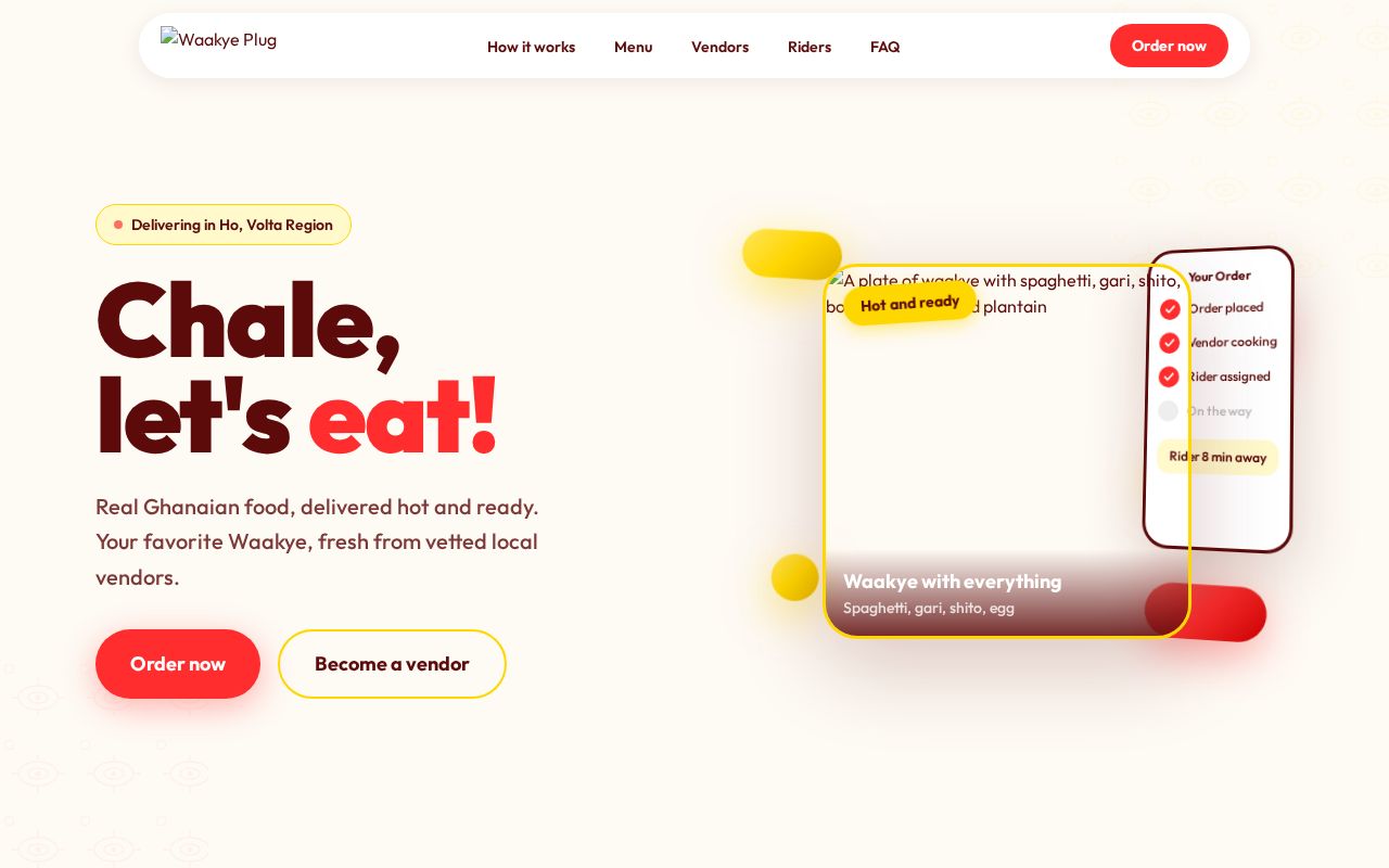 Preview of Waakye Plug Website