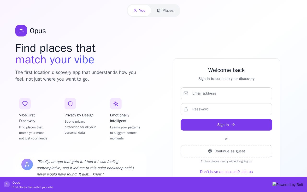 Preview of Opus - Local Discovery Meets Presence