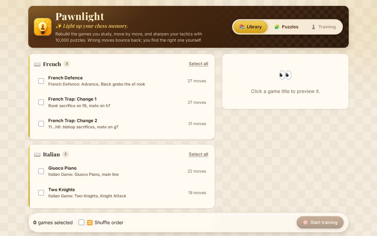 Preview of Pawnlight