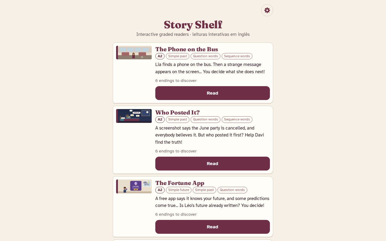 Preview of Story Shelf