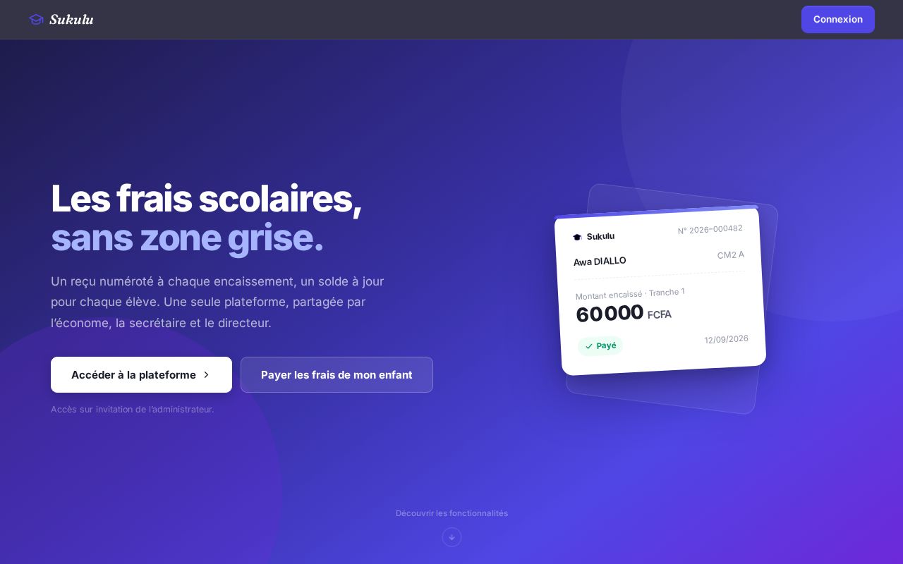 Preview of Gestion de frais de scolarité