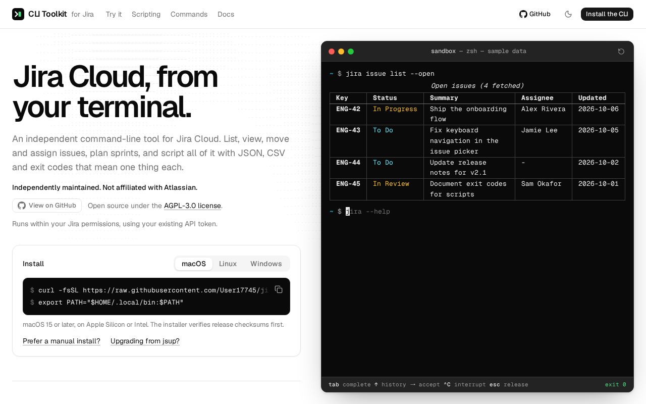 Preview of Jira Cli Toolkit