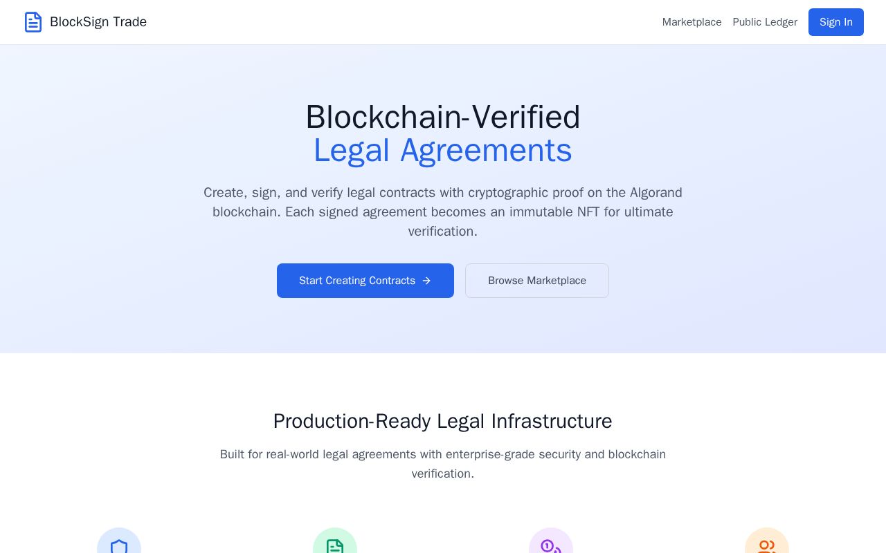 Preview of BlockSign Trade