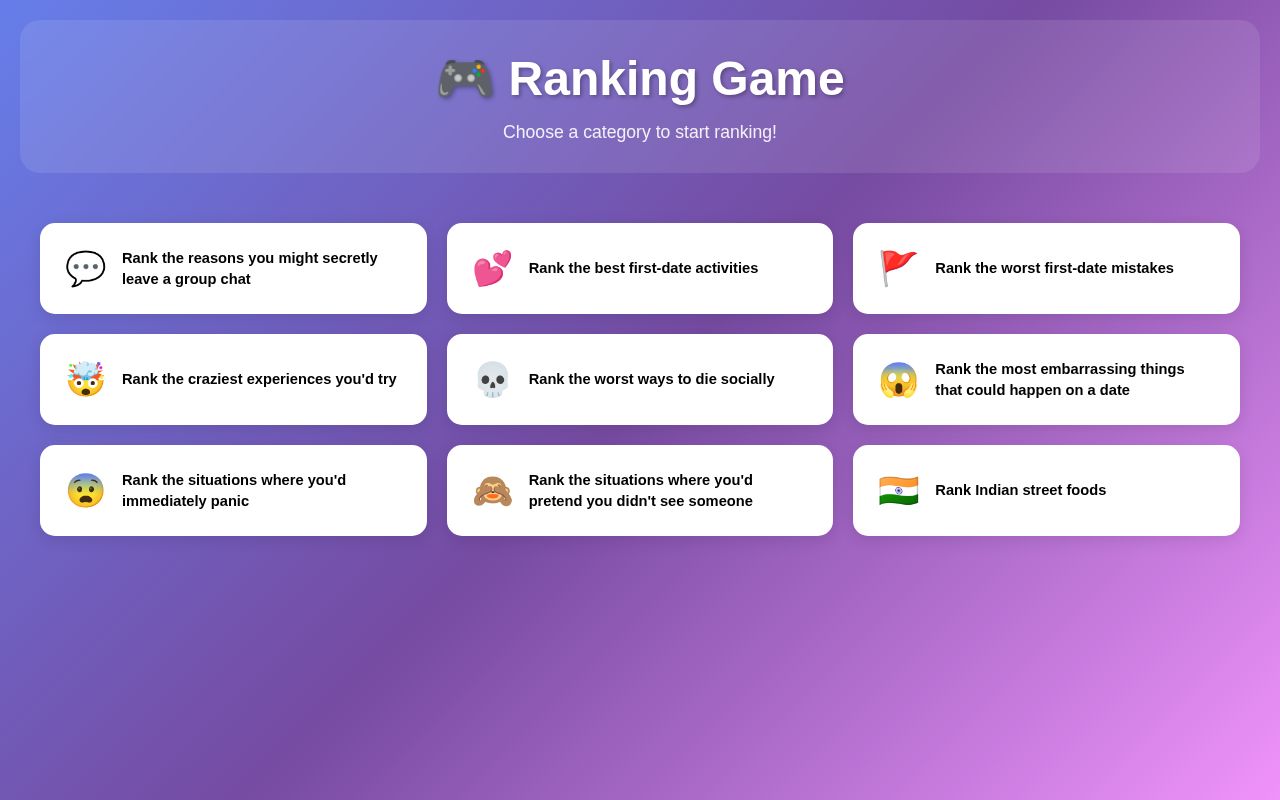 Preview of Rankings