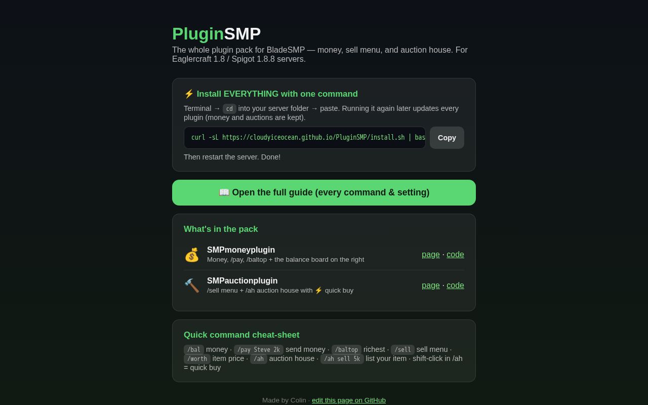 Preview of PluginSMP