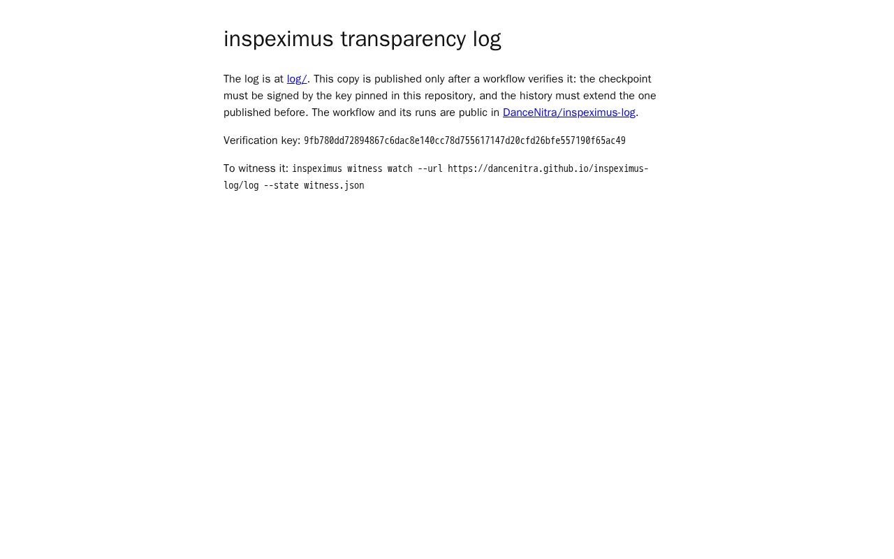 Preview of Inspeximus Log