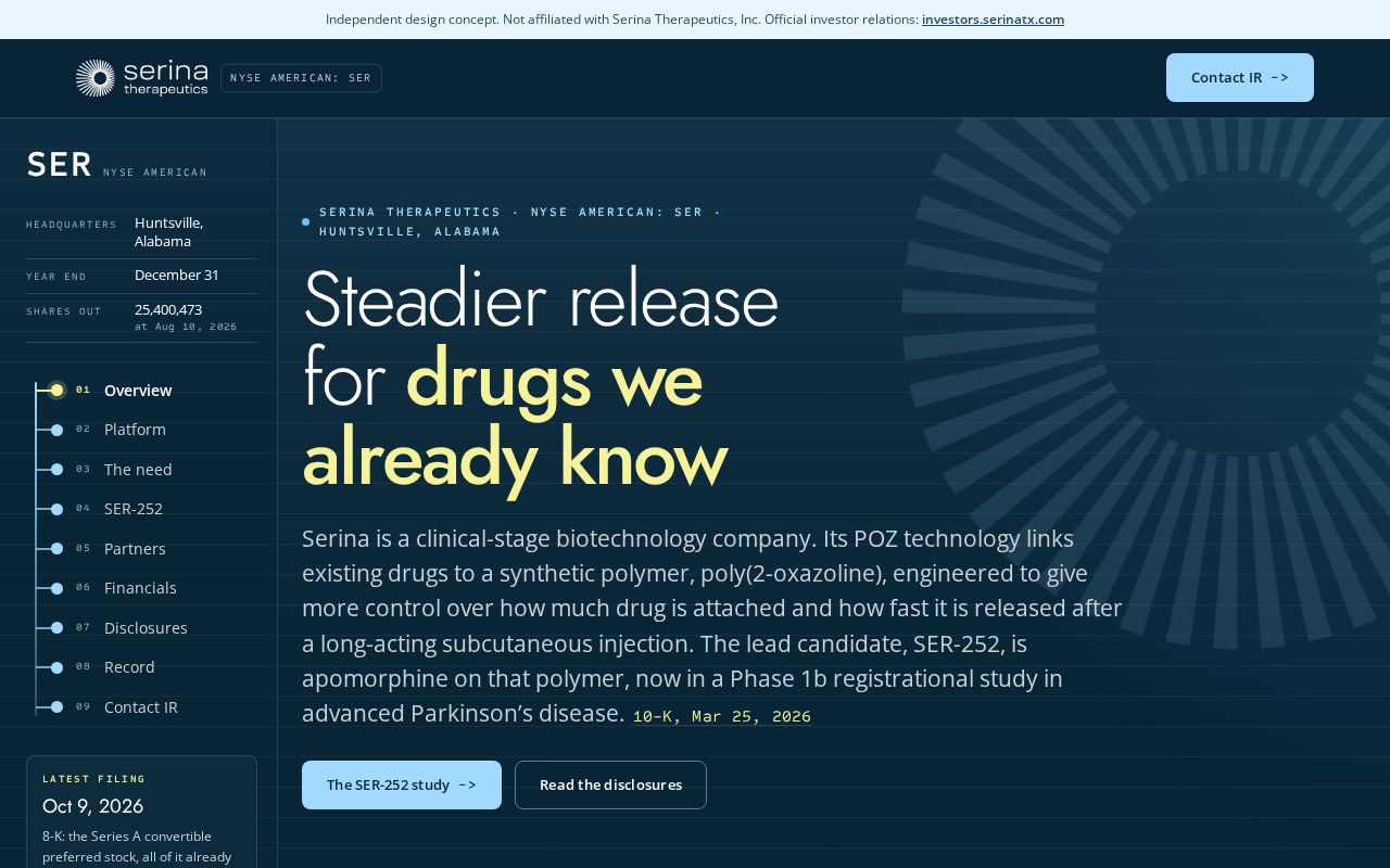 Preview of Serinatherapeutics Ir Concept