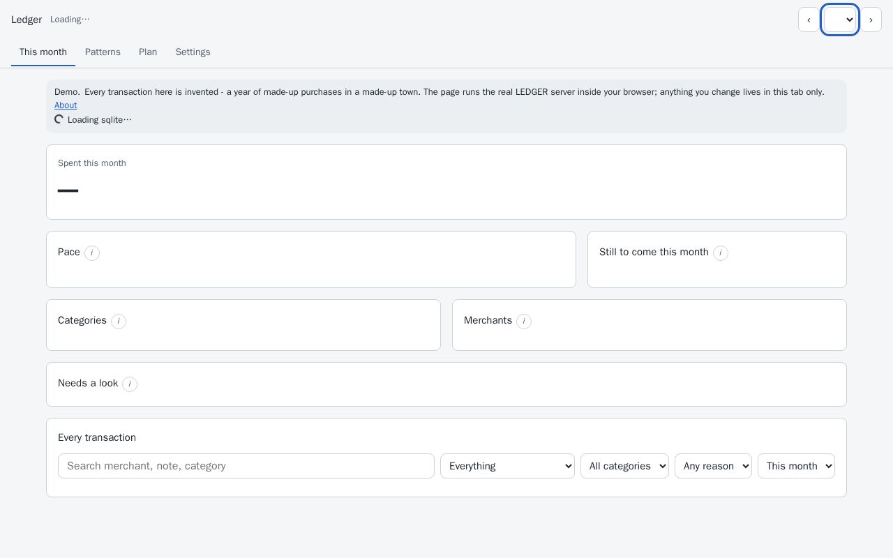 Preview of Ledger Demo