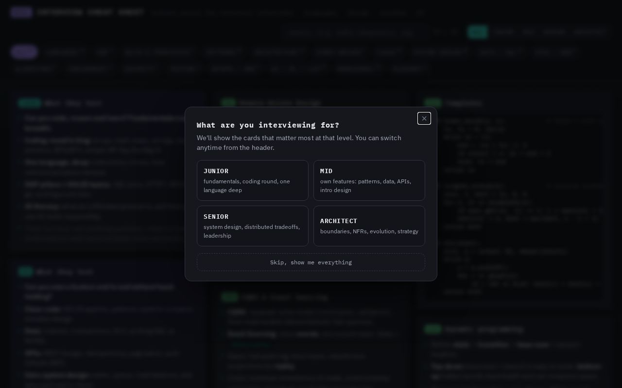 Preview of Interview Cheatsheet
