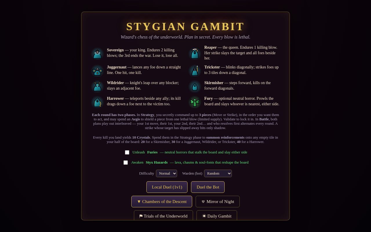 Preview of Stygian Gambit