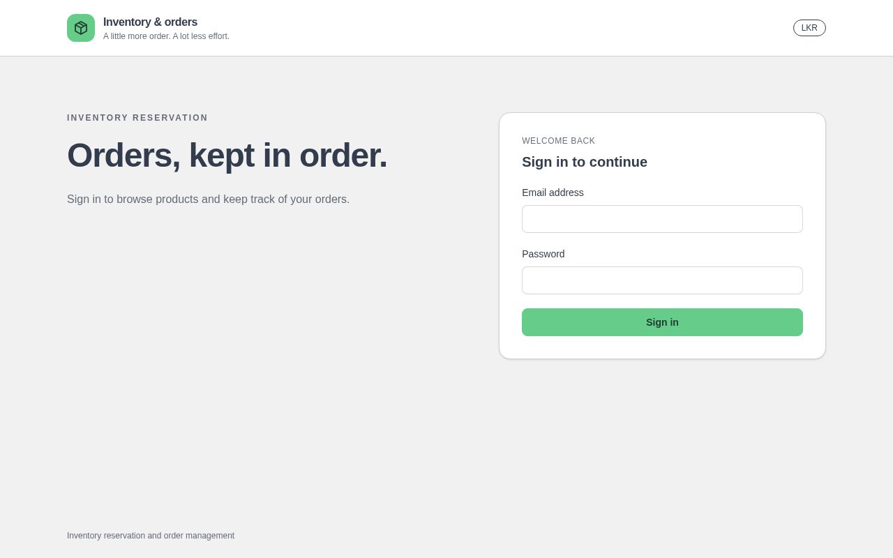 Preview of Inventory Reservation Assignment