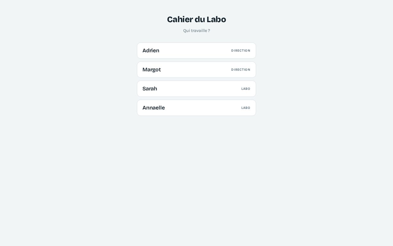Preview of Cahier Labo