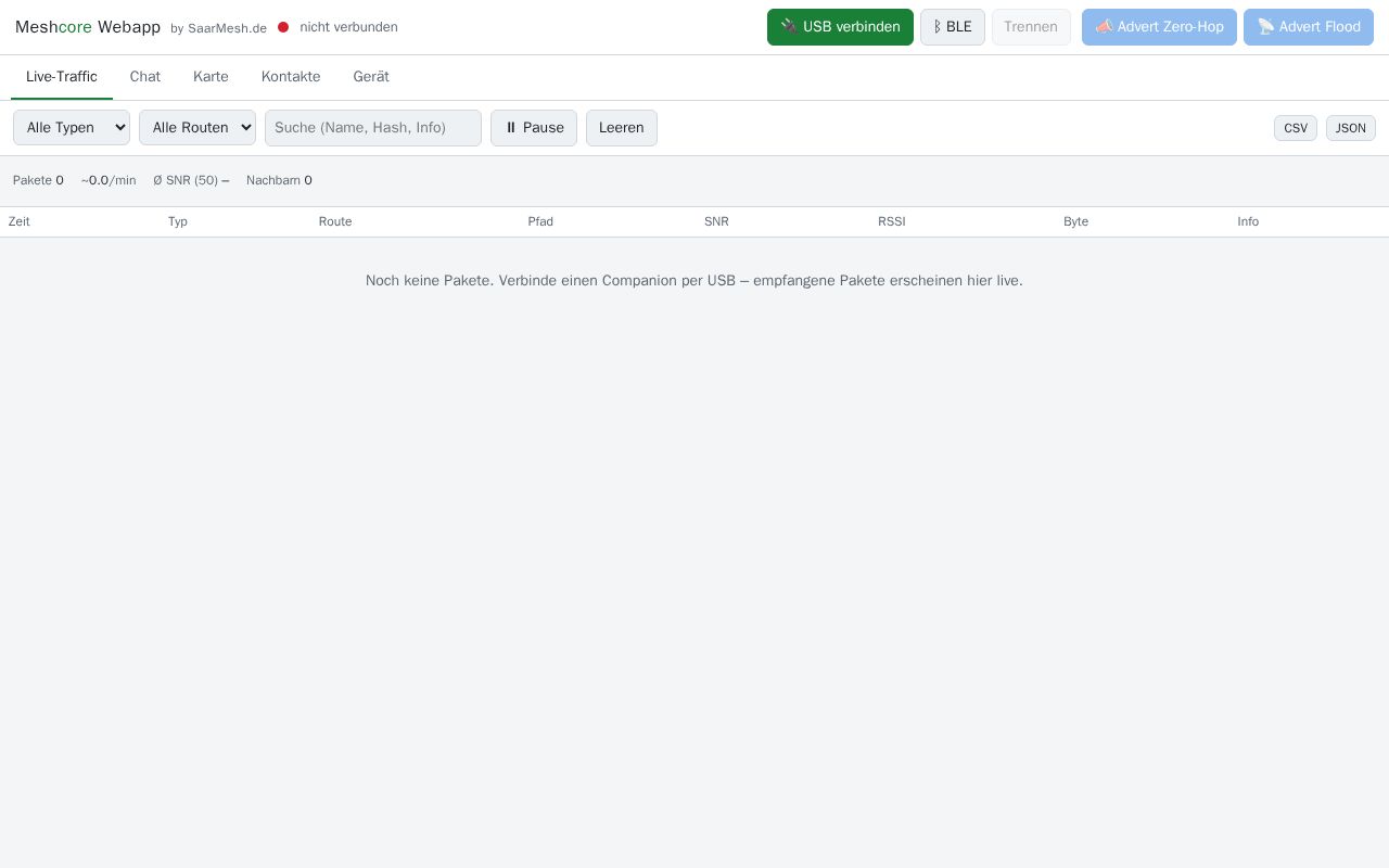 Preview of Meshcore Webapp