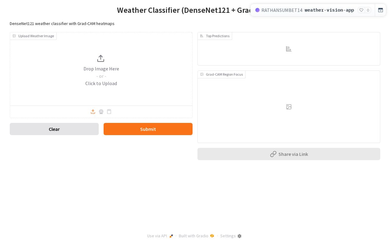 Preview of Weather Vision App