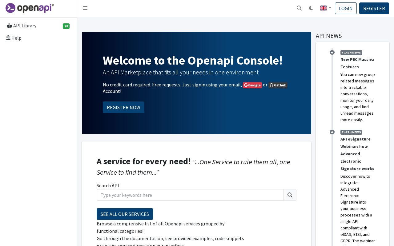 Preview of Openapi Console: Integrate and Manage All Openapi APIs
