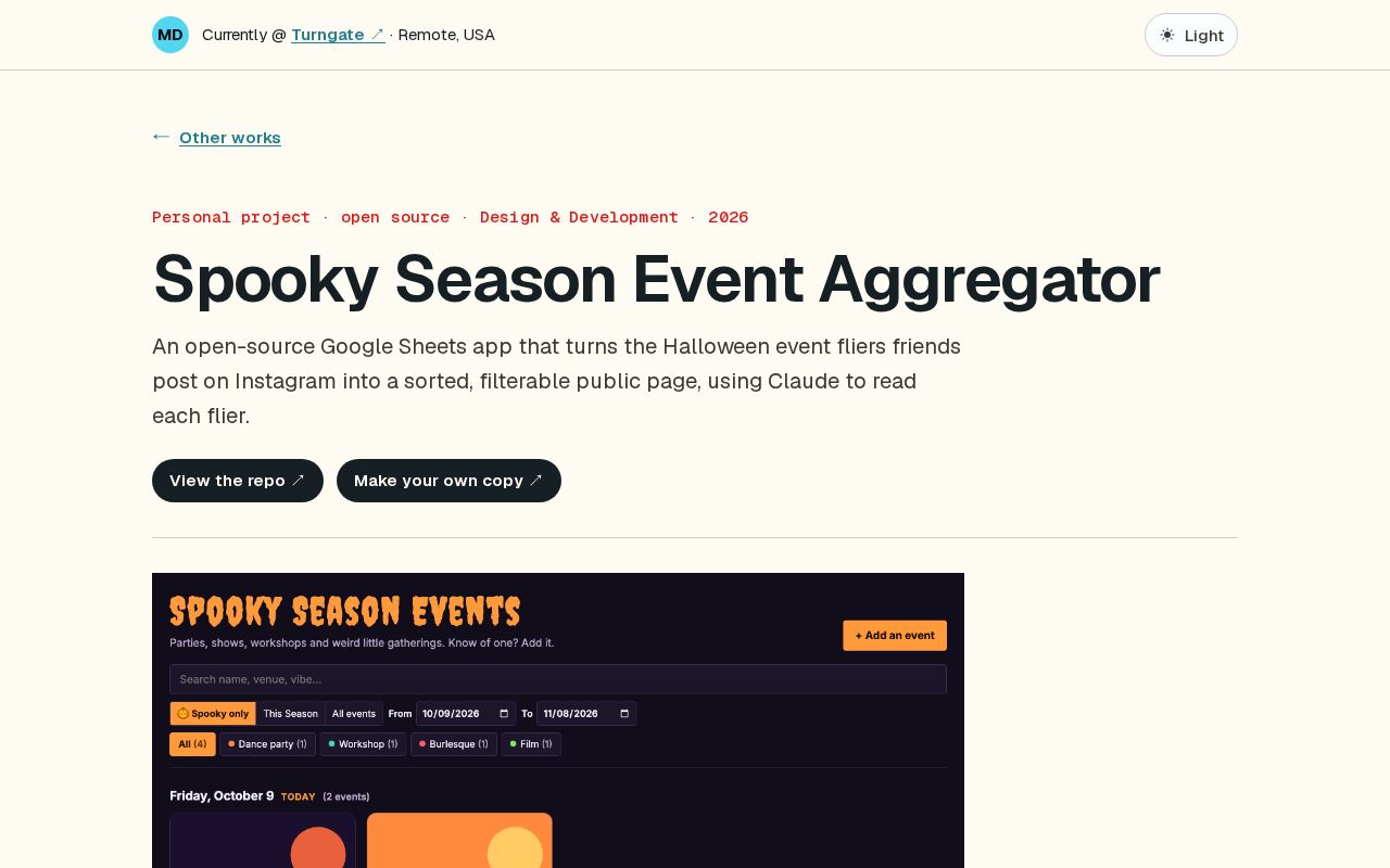 Preview of Spooky Season Event Aggregator