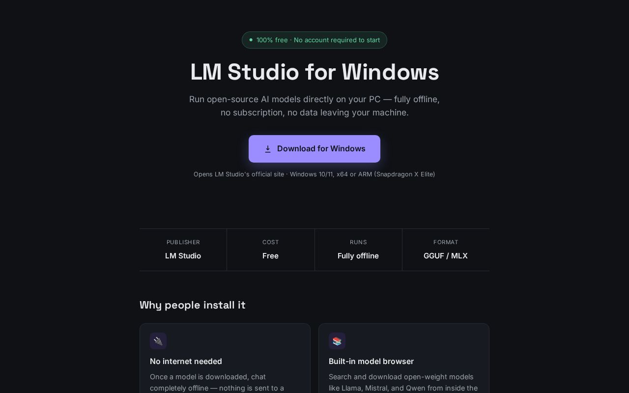 Preview of LMStudio