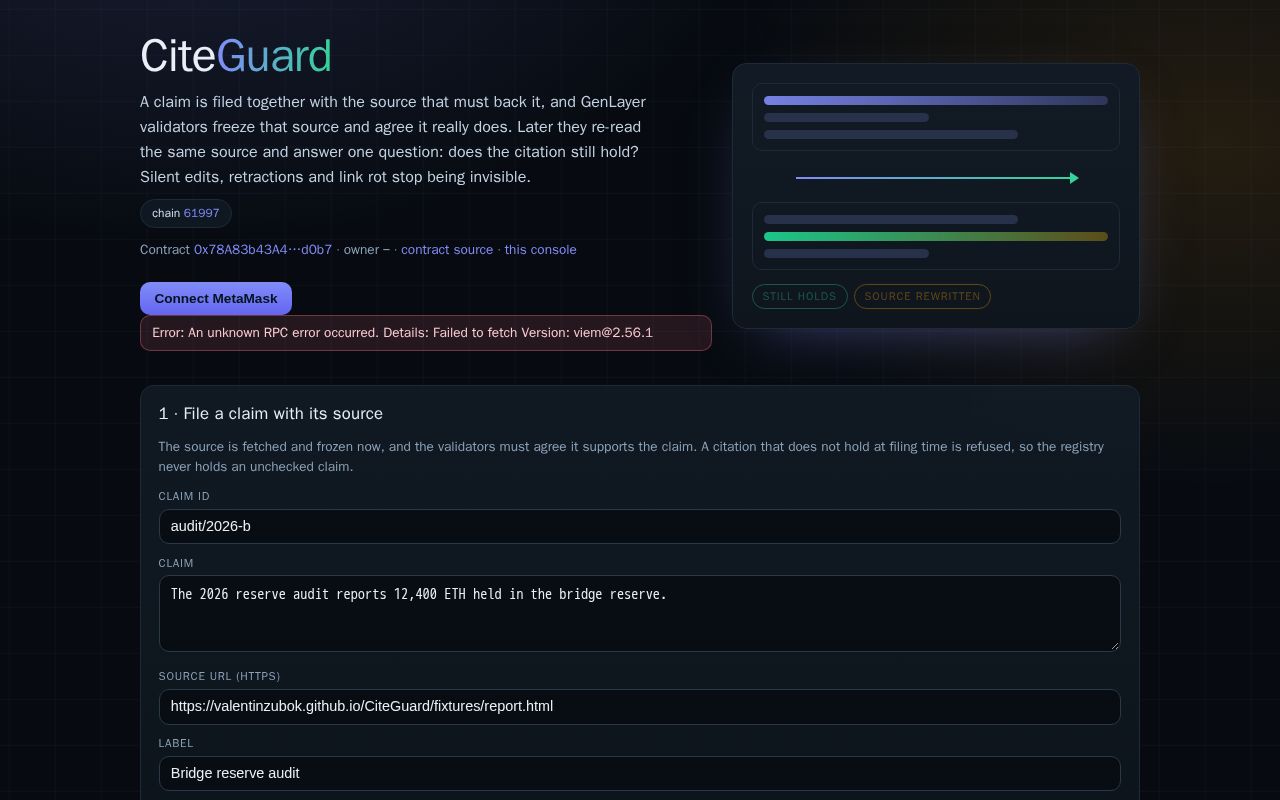 Preview of CiteGuard