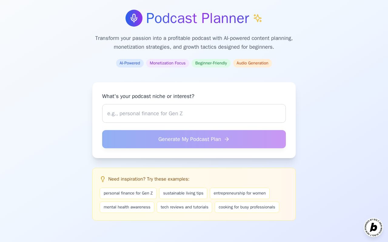 Preview of Podcast Topic + Monetization Planner
