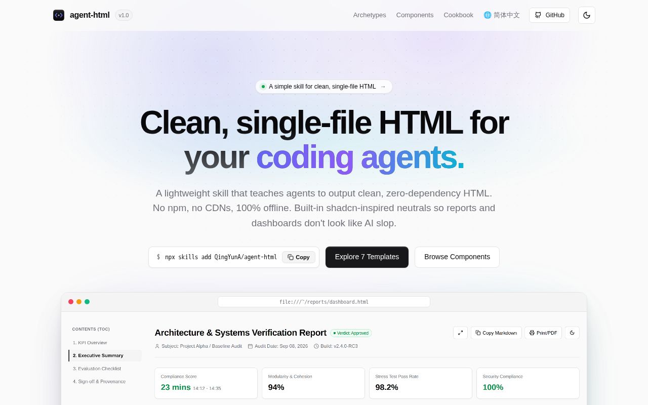 Preview of Agent Html