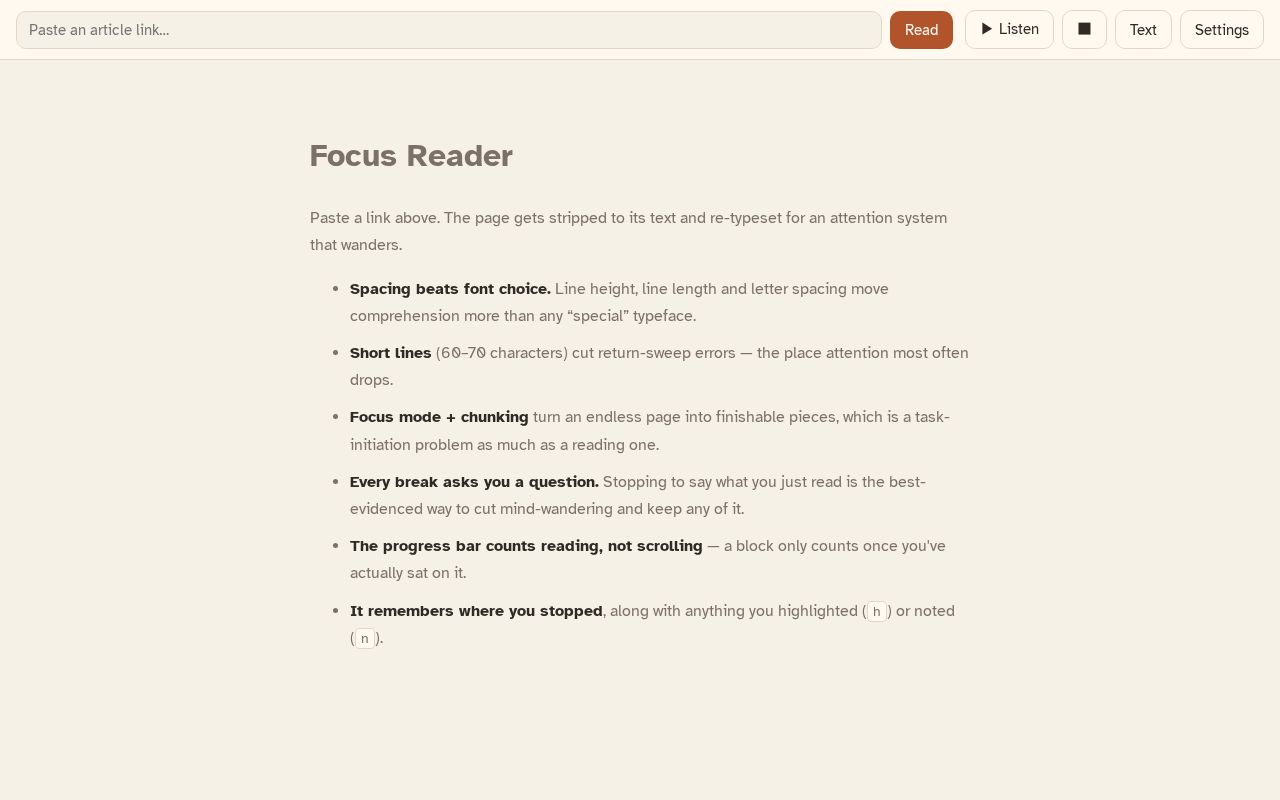 Preview of Focus Reader