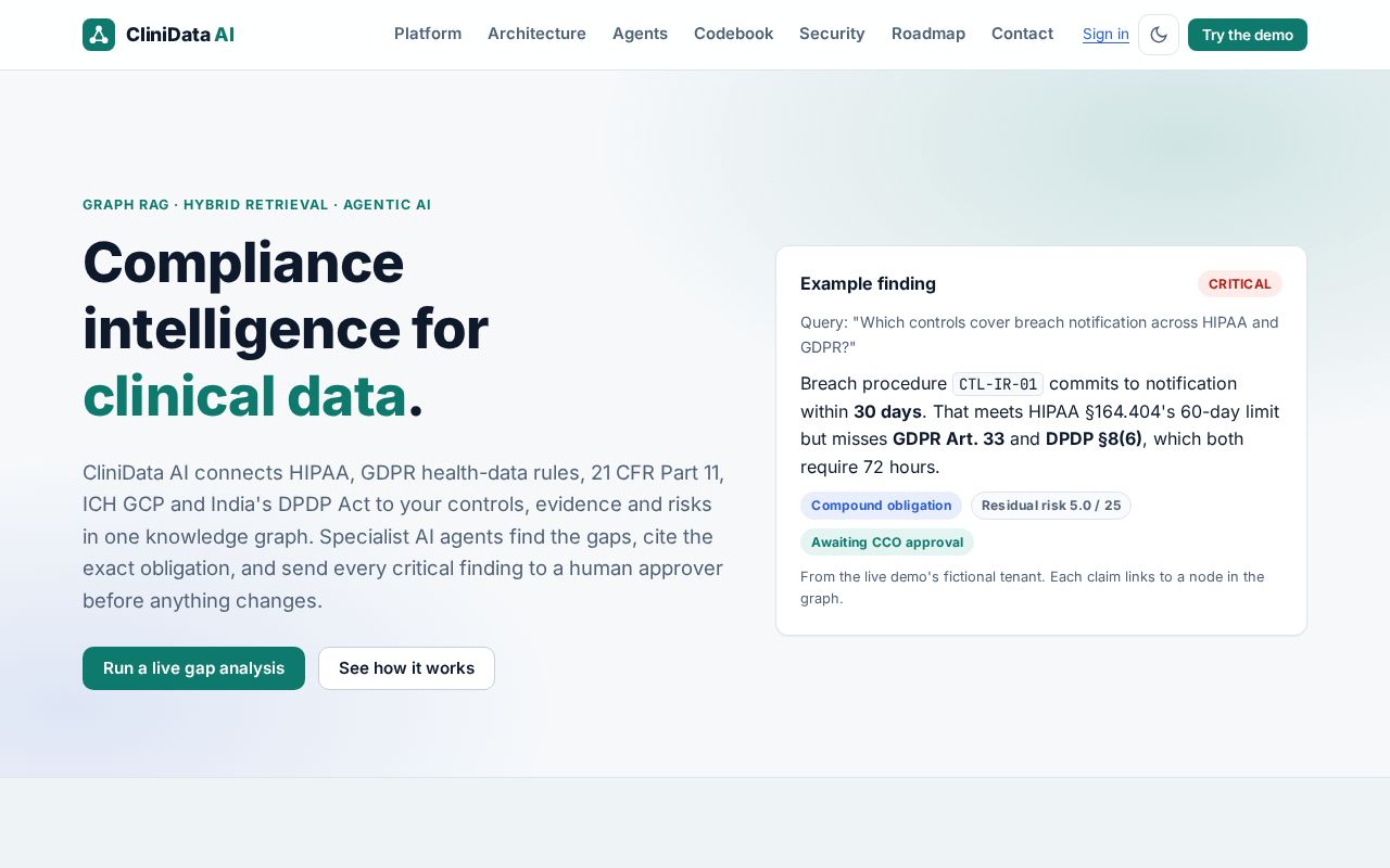 Preview of CliniData AI