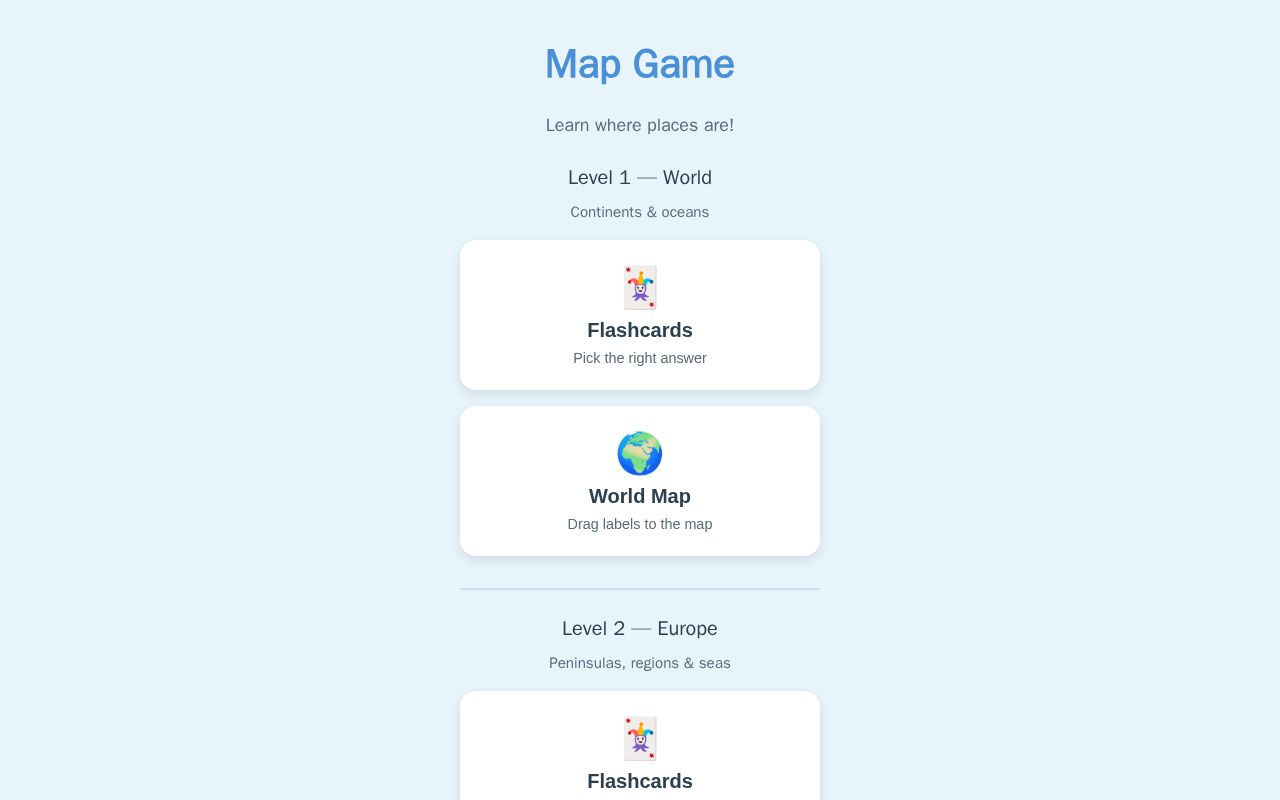 Preview of Map Game