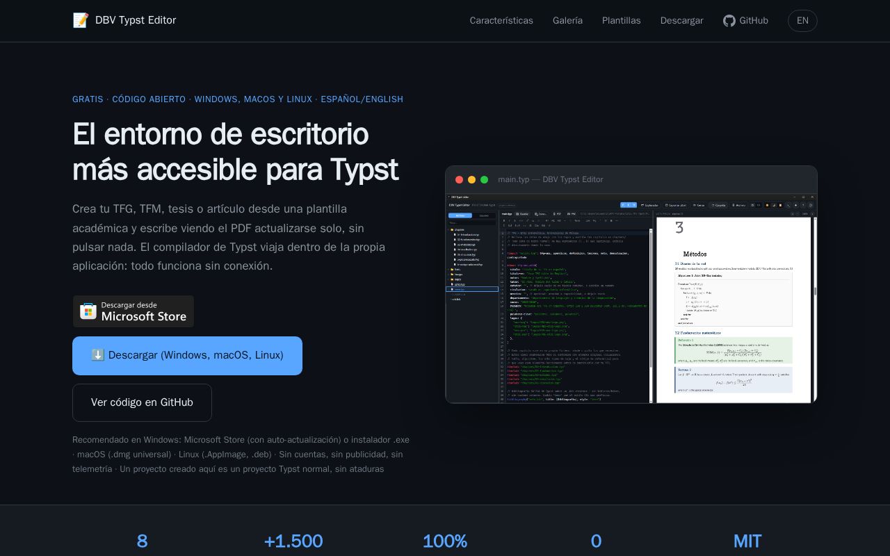 Preview of Dbv Typst Editor