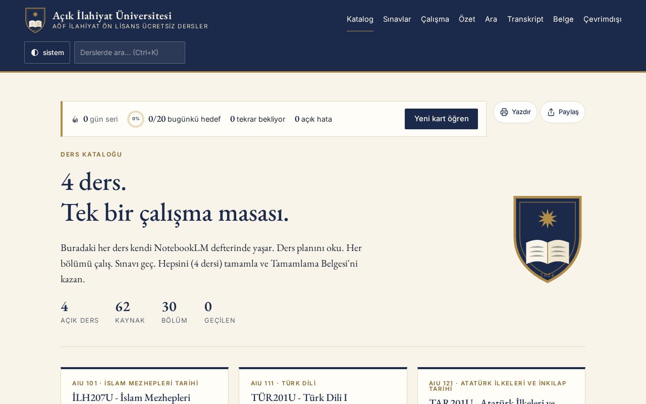 Preview of Acik Ilahiyat Site