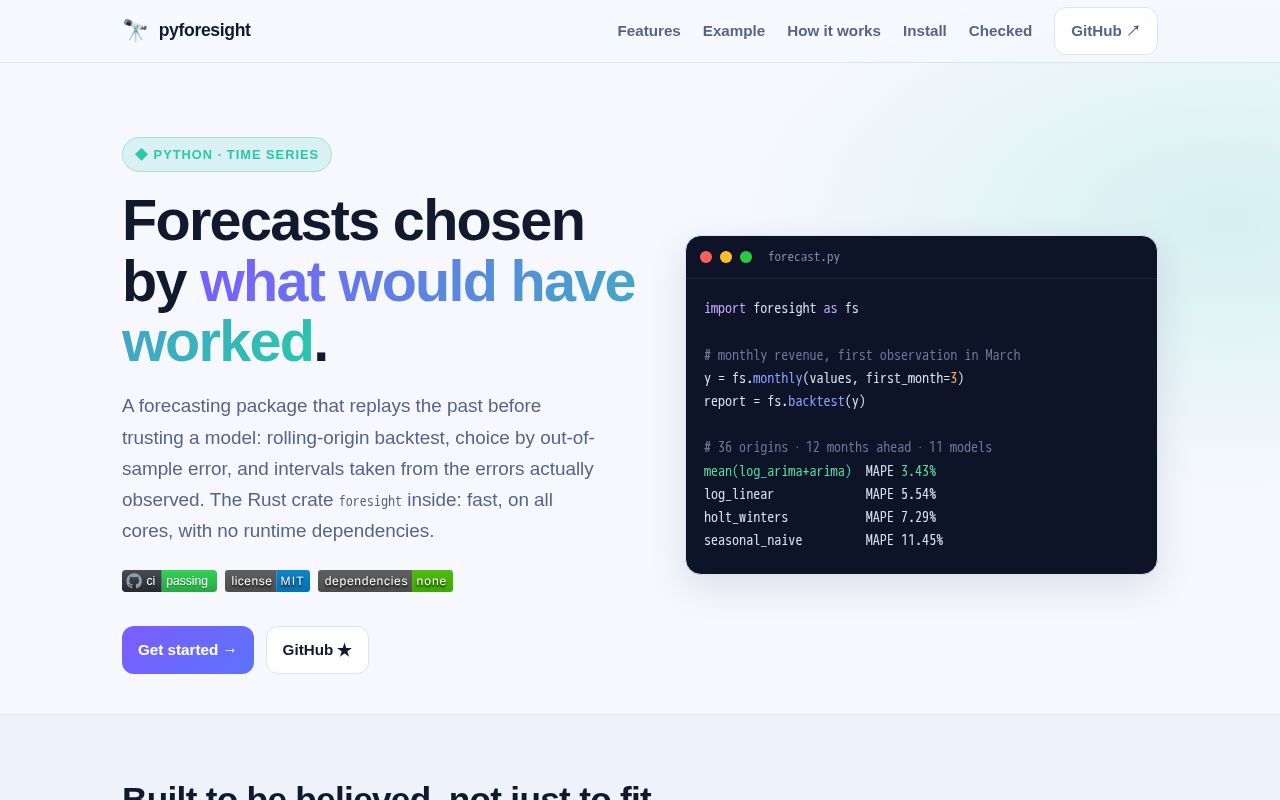 Preview of Pyforesight