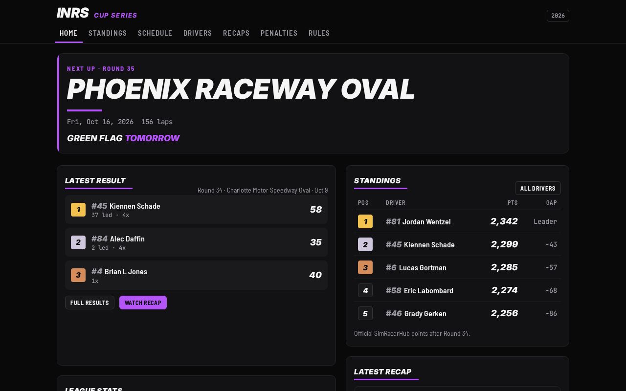 Preview of Inrs League Hub